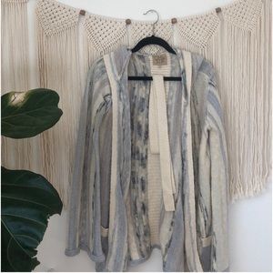 CHASER HOODED BELTED SWEATER COAT W/POCKETS, S